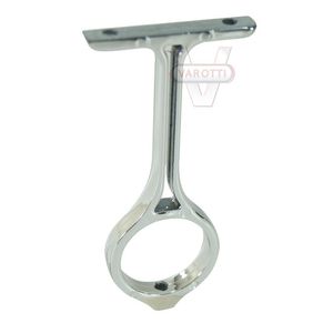 Suporte Tubo Redondo Central 370CRB Cromado com Trava Base