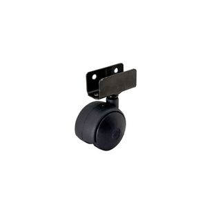 Rodízio de Chapa U 16 mm Giratório RE38CHU Preto Masticmol