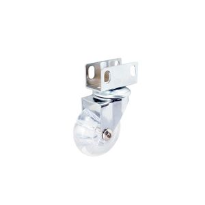 Rodízio Silicone Transparente 50mm de Chapa U 19 mm Soprano