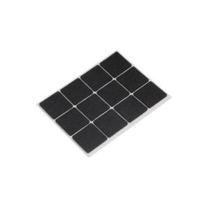 Feltro Adesivo Preto Quadrado 30 mm com 12 peças Vonder