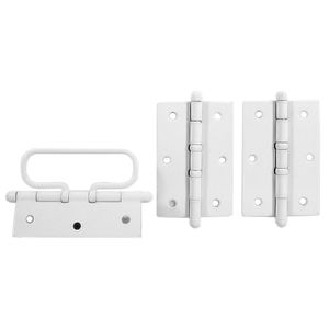 Dobradiça Porta Camarão 3.1/2 Ferro Pintado Branco 622010 União Mundial