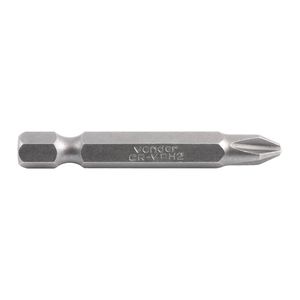 Bits Ponteira Phillips com Encaixe 1/4" nº 2 x 50 mm Cartela com 5 peças Vonder