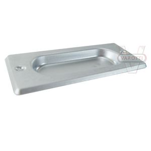Puxador Concha Embutir Ferro Cromo Escovado 40x100 mm 613212 União Mundial