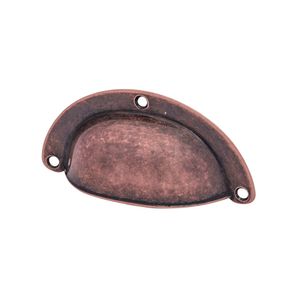 Puxador Texas Cobre Velho Tamboreado 73 mm 430 Linha Tradition Torralba