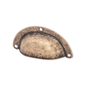 Puxador Texas Ouro Velho Tamboreado 73 mm 430 Linha Tradition Torralba