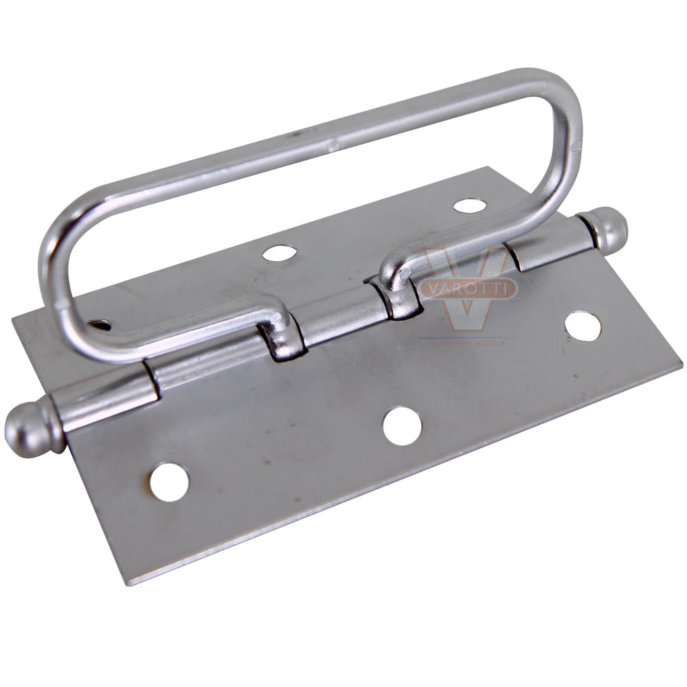 ゴロゴロ(*ΦωΦ)V OW M Dobradiça Porta Camarão Ferro Cromo Escovado União Mundial - Varotti