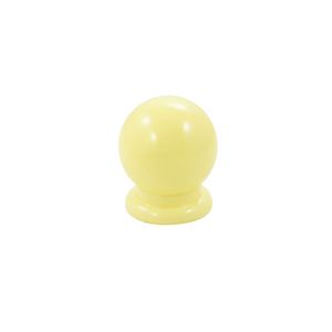 Puxador Bola Plástico Amarelo Bebe Verniz Pequeno 75P Gecele