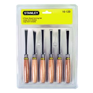 Jogo de Formão Cinzel com 6 Peças 16120 Stanley