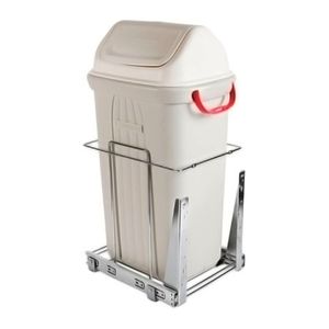 Lixeira Simples com Corrediça Telescópica Galvanizada 240 x 600 x 340mm 4481 Masutti Copat