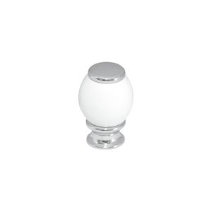 Puxador Bill Cromado Branco Liso Ponto 3488 Linha Tradition Torralba