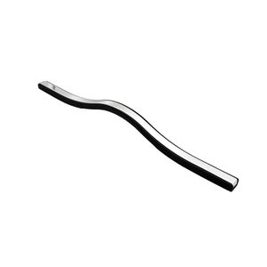 Puxador Garda Central Cromado e Preto Fosco 224 mm 2808 Linha Premium Torralba