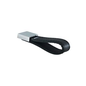 Puxador Hund de Couro Preto e Cromado 2878 Linha Etnic Torralba