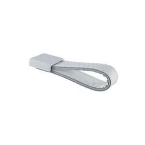 Puxador Hund de Couro Branco e Branco Fosco 2878 Linha Etnic Torralba