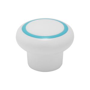 Puxador Plástico Branco e Azul Linha Kids 070 Gecele