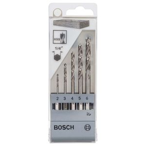 Jogo de Brocas para Madeira 3 Pontas 2, 3, 4, 5, 6 mm 2608595525-000 Bosch