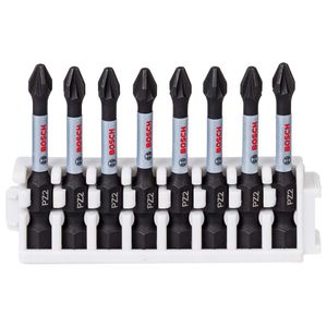Ponteira Pozidriv Impact Control PZ2 50 mm com 8 peças Bosch