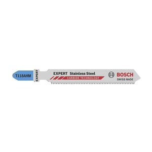 Lâmina de serra tico tico EXPERT Stainless Steel T118AHM, 2 lâminas Bosch