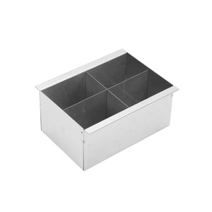 Porta Talheres com Divisórias Inbox Inox 197x95x157 mm 4330 Masutti Copat