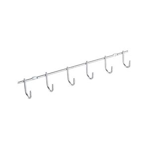 Porta Xícaras Lateral com 06 Ganchos Inox 420x65x45 mm 4571 Masutti Copat