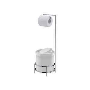 Suporte para Papel Higiênico com Lixeira Branca 5 Litros Linha Superiore Future