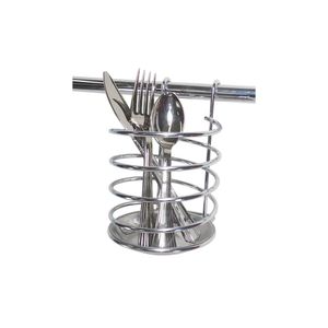 Porta talheres cesto cromado com bandeja inox 4640 Jomer