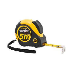 Trena de Aço Auto Trava Construtor 5m x 19mm Vonder