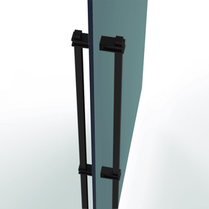 Puxador Mileto Duplo Preto Fosco