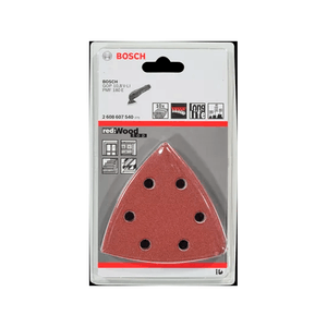 Jogo Folhas Lixa Delta Bosch 93mm G60/80/120/180/240 10pçs
