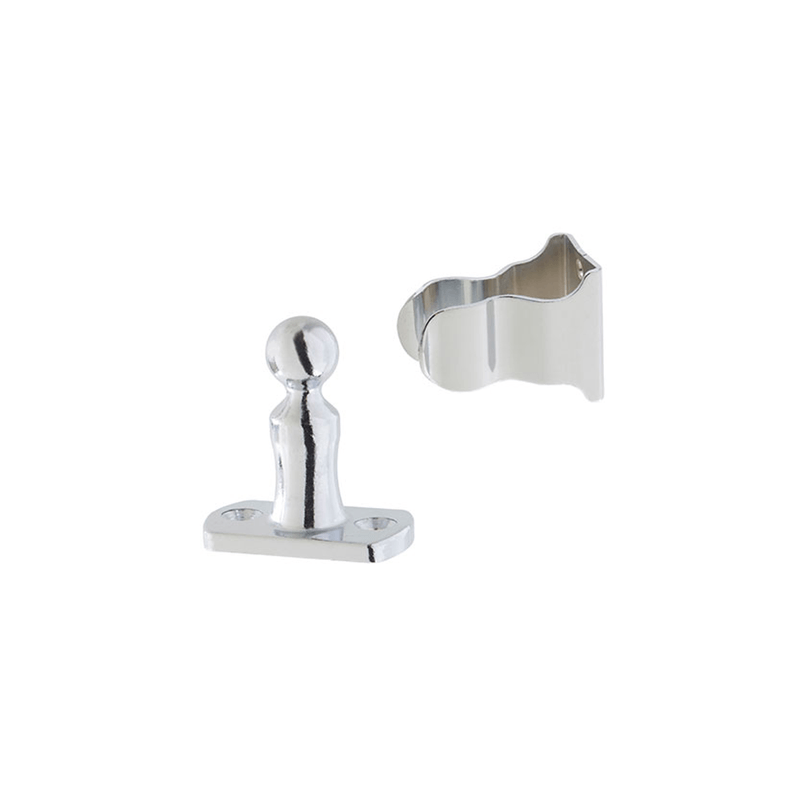 Fixador Prendedor de Porta Cromado 652504 Uniao Mundial