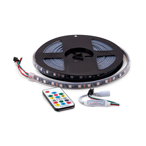 Fita Led Rgb Digital 5050 c/ Silicone Rgb 5000mm + Controle e Controlador ip67 - ft395s