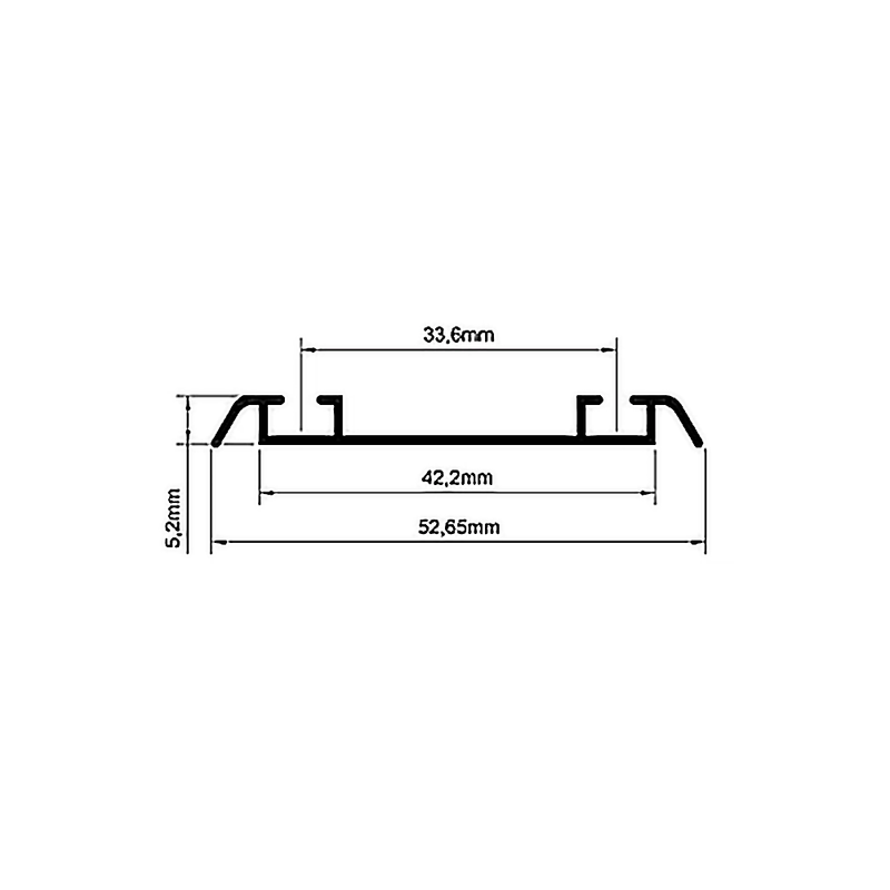 38742_Trilho Inferior Preto para Kit RO 23.65 3 Metros P. 18 mm 3028 RFC_2