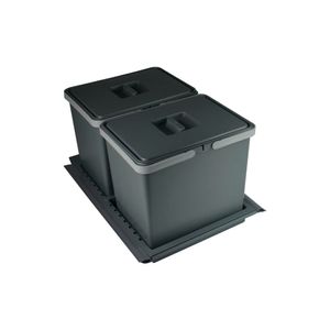 Lixeira Dupla Metropolis com Base Grande 15 Litros Zen