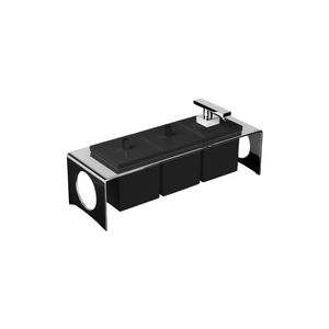 Saboneteira Líquida e Porta Objetos Jazz Preto Zen