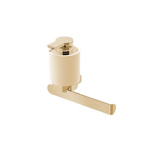 Saboneteira Líquida e Papeleira Miss By Zen Dourado Matte Zen